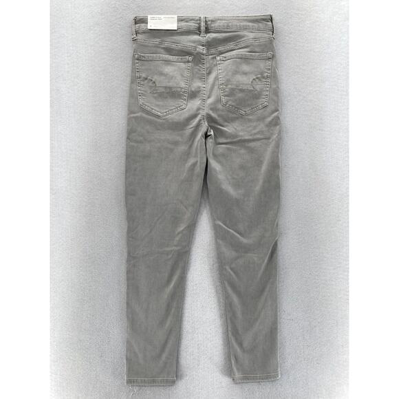 American Eagle Jegging Crop Women's 8 Gray Stretch Denim High Rise Skinny Jeans - Picture 15 of 15